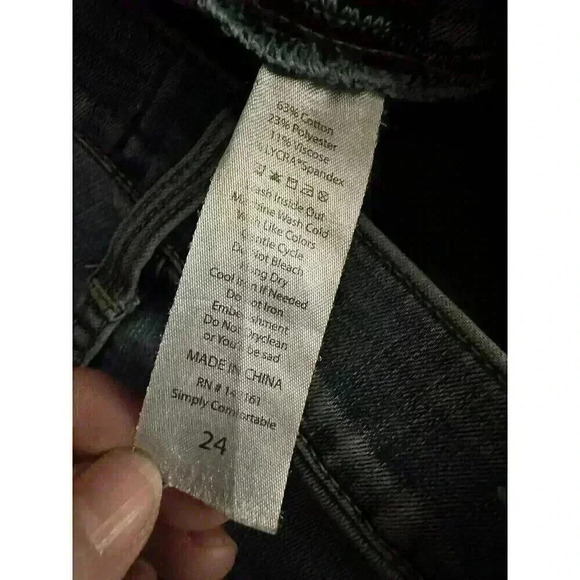 LuLaroe Women's Size 24 Distressed Cuffed Hem Lycra Spandex - Picture 6 of 6